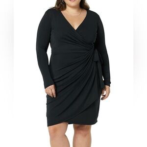 Amazon Essentials Women's Long Sleeve Classic Wrap Dress